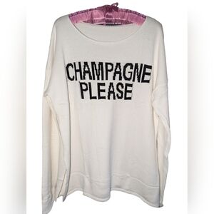 Champagne 🍾 Please🍾🍾🥂 lightweight summer sweater - size Large